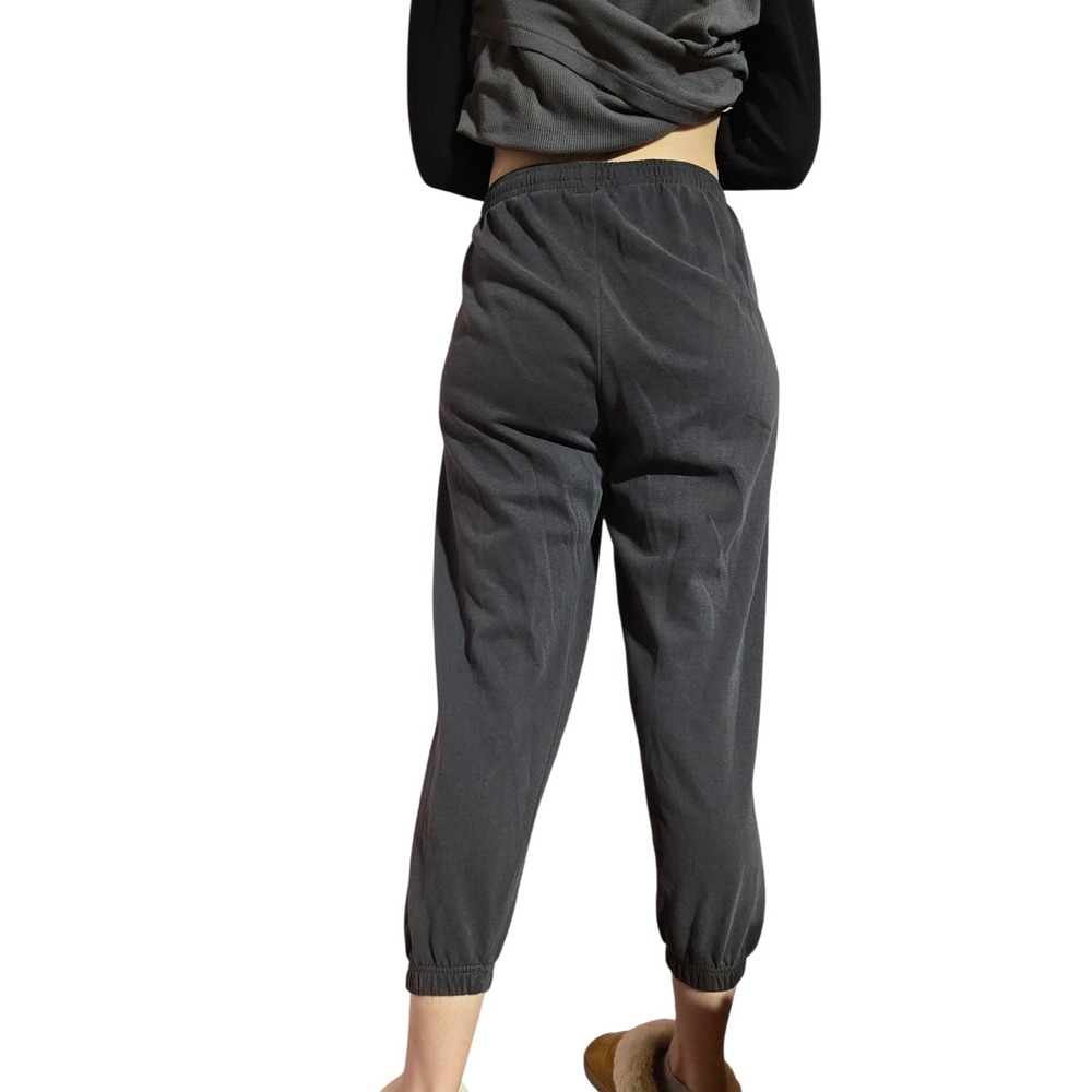 PlayboyxPacsun Charcoal Grey Jogger Sweatpants Women's Elastic Waist Cuffed Hem - Picture 4 of 4